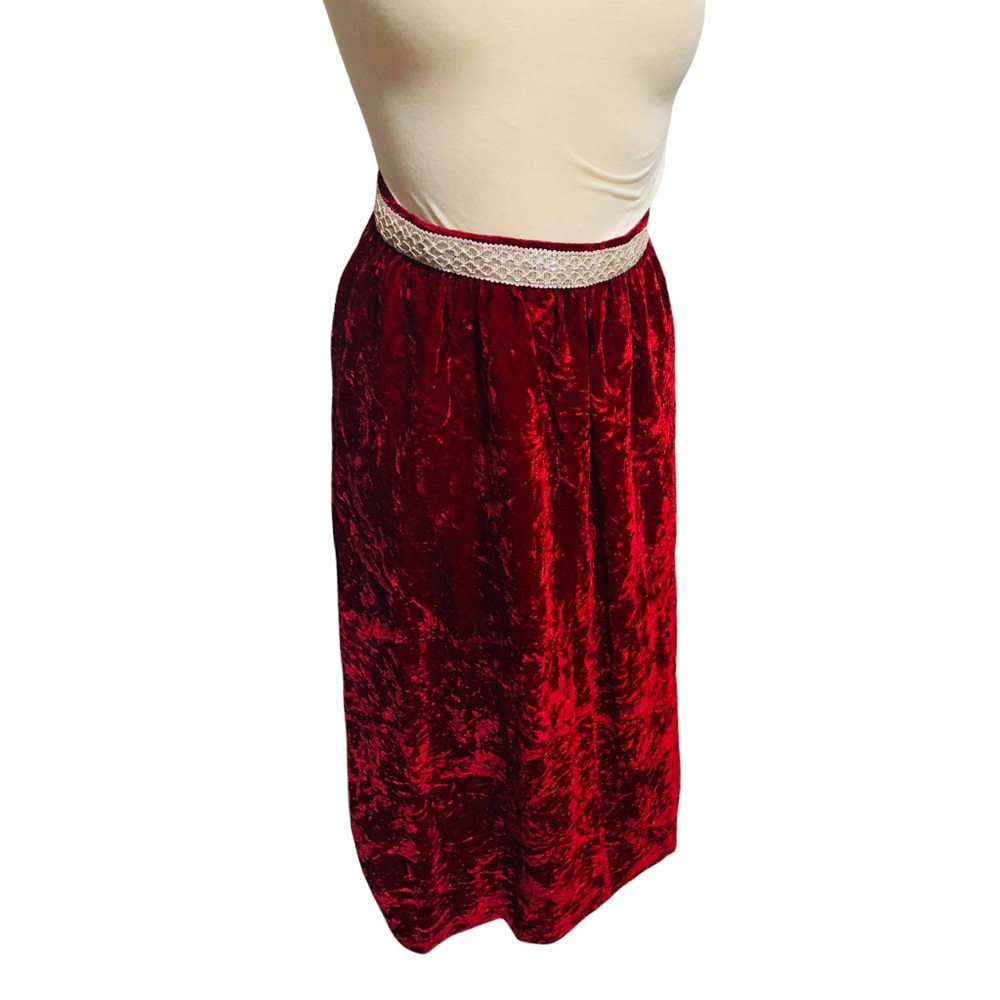 Red velvet Christmas Mrs Claus Santa Skirt